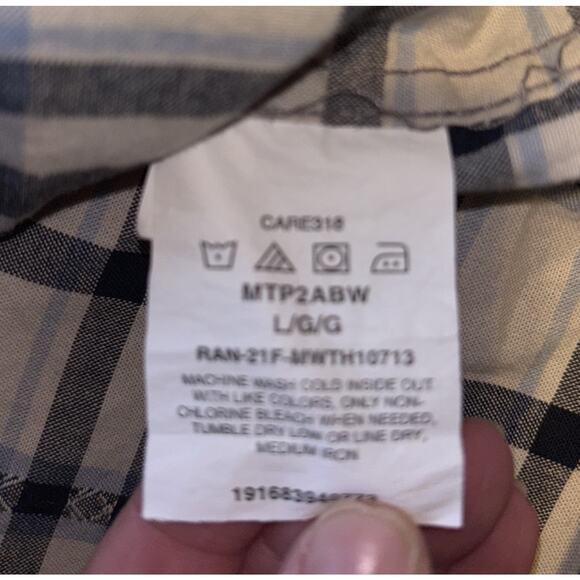 Wrangler Button Up Shirt Mens Large Black Plaid Long Sleeve Western Cowboy Ranch - Picture 4 of 11